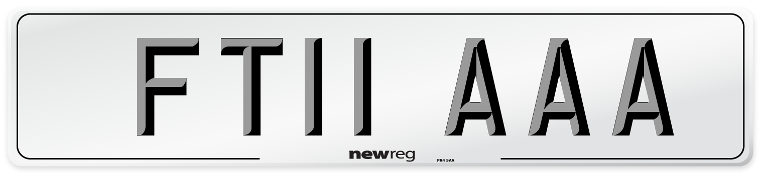 FT11 AAA Number Plate from New Reg